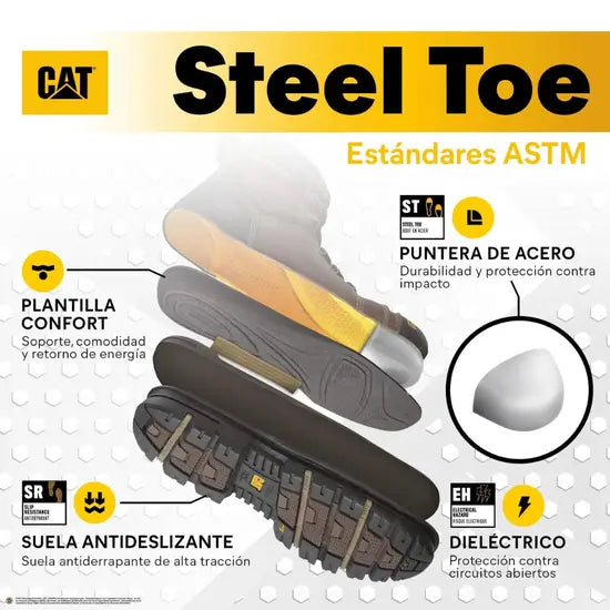 BOTAS CATERPILLAR INDUSTRIAL OUTLINE STEEL TOE